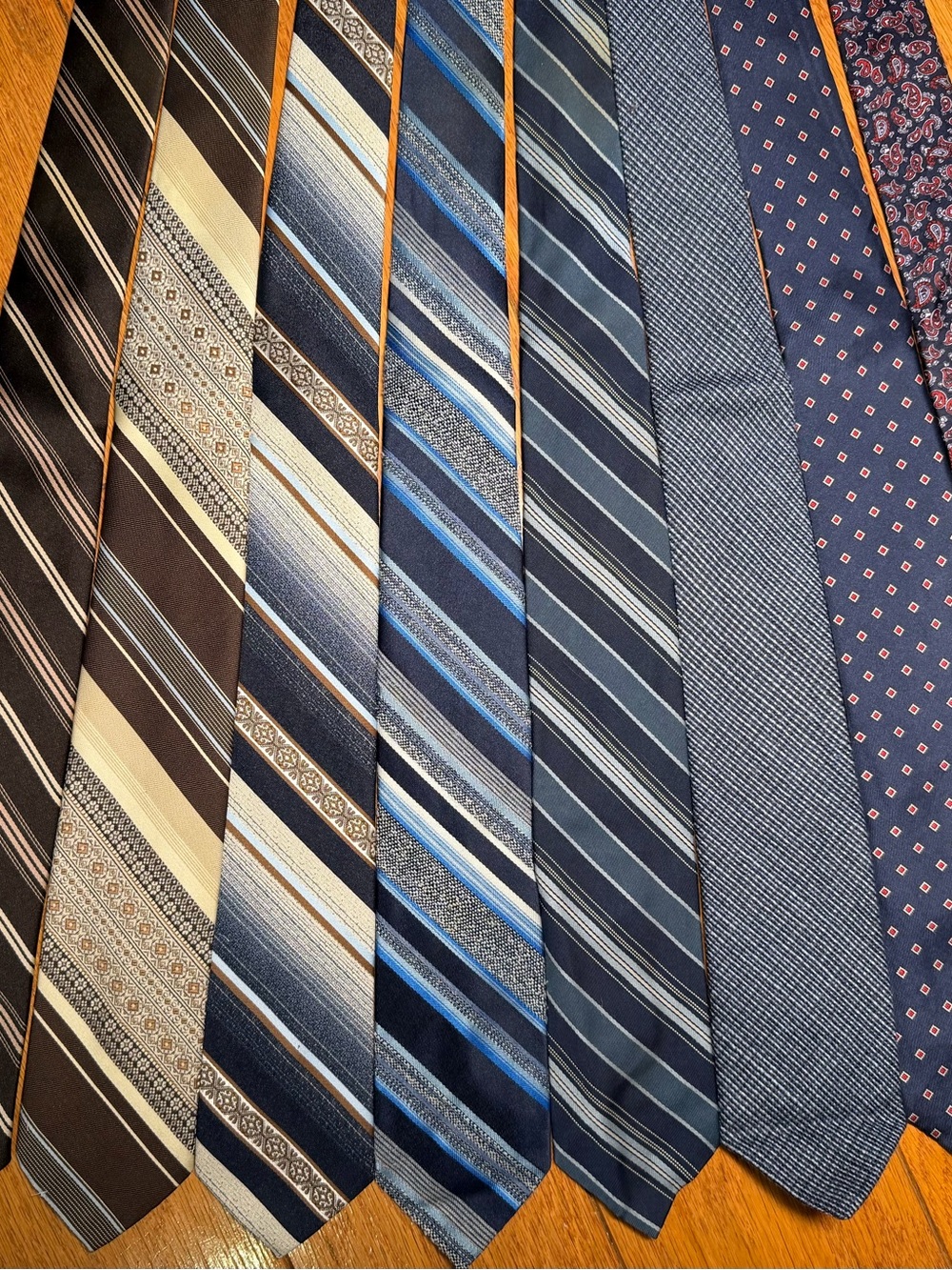 Men's Classic Blue Stripe Necktie - Multipack Style